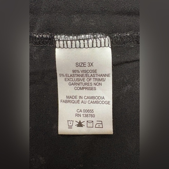 Penningtons, Plus Size V-Neck Knit Top With Flutter Sleeves, 3X, Black - Picture 6 of 9